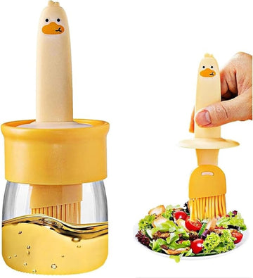 Oil Dispensing Bottle with Silicon Basting Brush