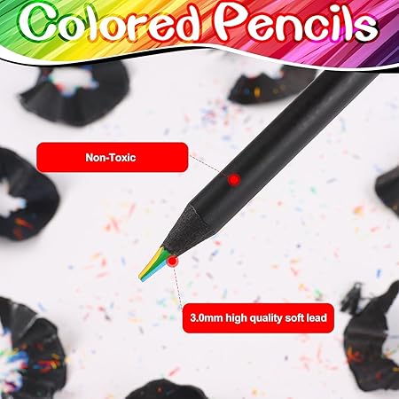 Rainbow Pencil 12 pcs Set – Add a Splash of Color to Every Creation!