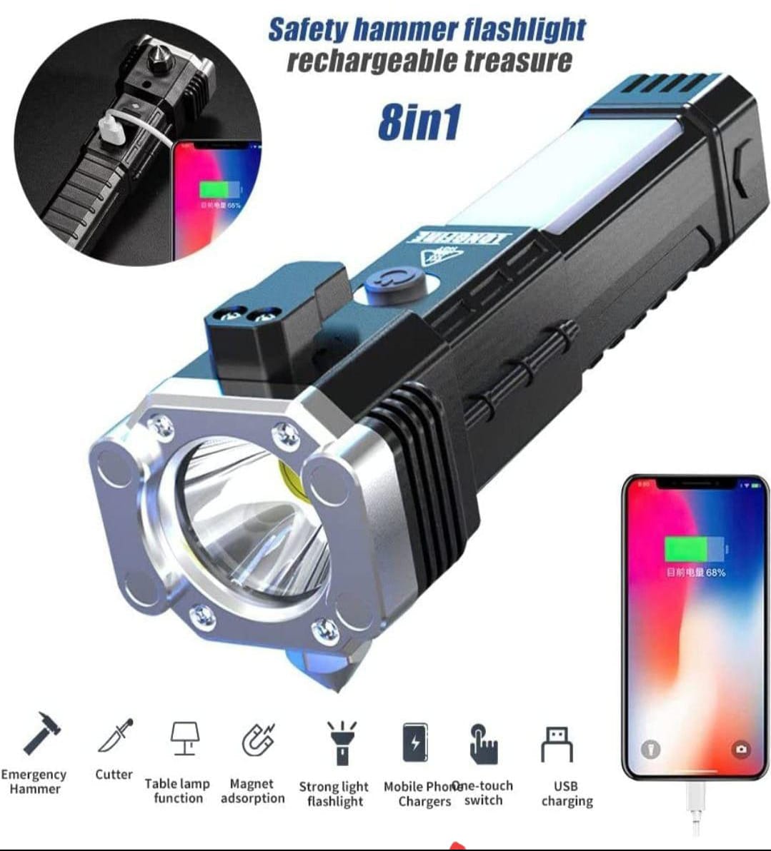 LED Torch - 8 in 1 LED Torch - 3W LED Torch